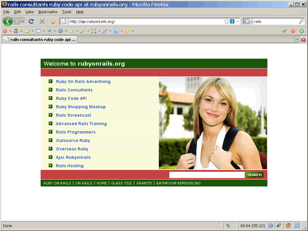 click for full-sized version api.rubyonrails.org site showing domain squatter's ad page